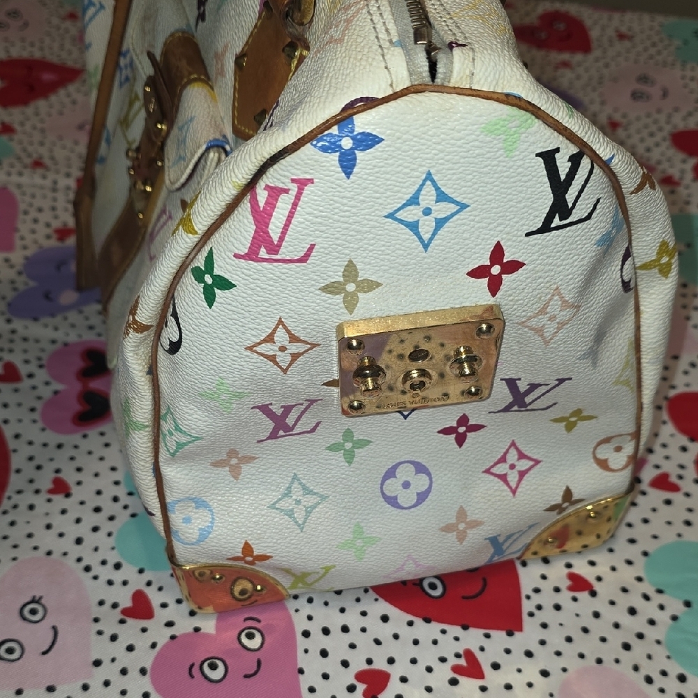 Louis Vuitton White Murakami Multicolor Speedy - Picture 4 of 16